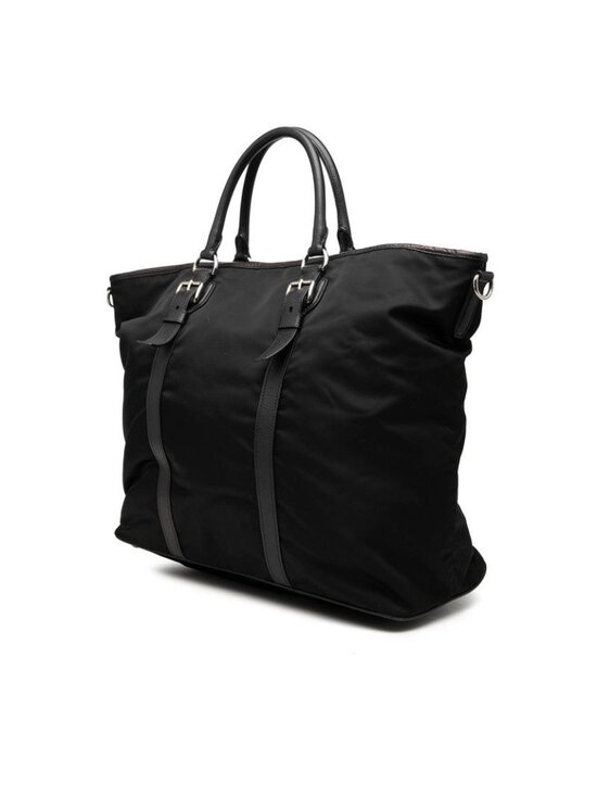 Prada 2-Way Shoulder Bag Black Nylon Leather